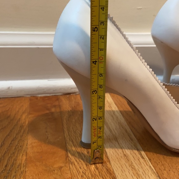 Giorgio Fabiani White Leather Pointed Pumps Size 7 - Picture 9 of 13